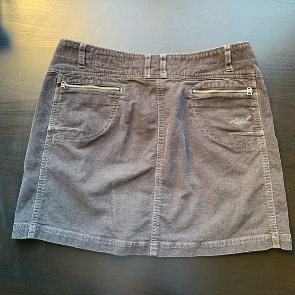 Kühl Mountain Culture Brown/Gray Corduroy Y2K Mini Skirt size 12 EUC - Picture 3 of 8